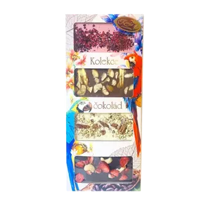 KAMILA CHOCOLATES Kolekce čokolád s posypem 4x50 g
